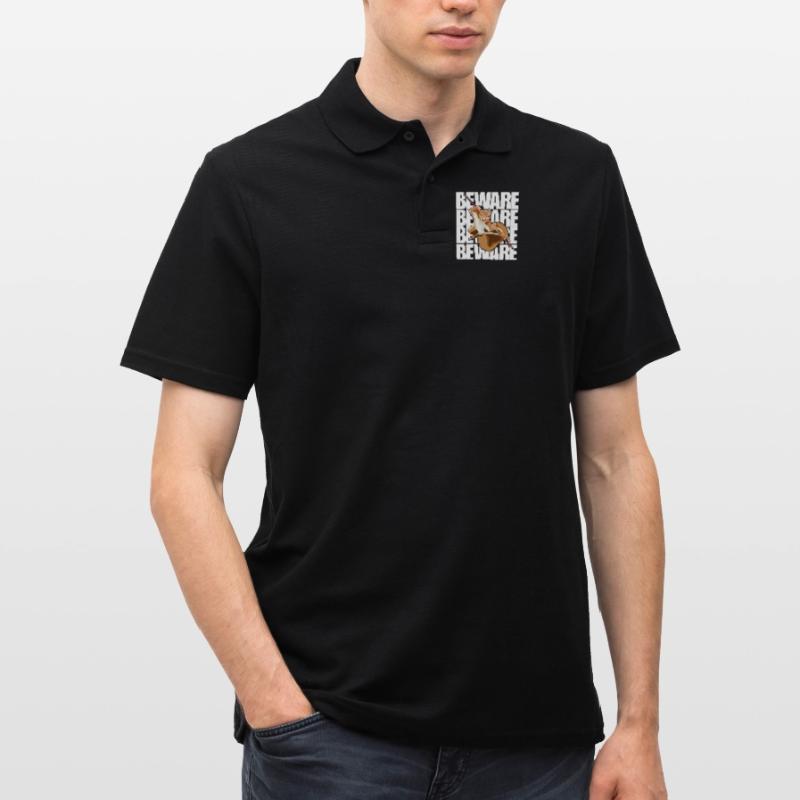 Beware Grey Squirrel Squirrel Fox Squirrel Men's Polo Shirt