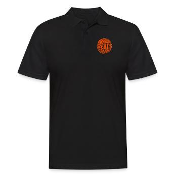Hardwork Beats Talent Basketballer Basketballkorb - Männer Poloshirt - Schwarz - Vorne - Kai (181cm)