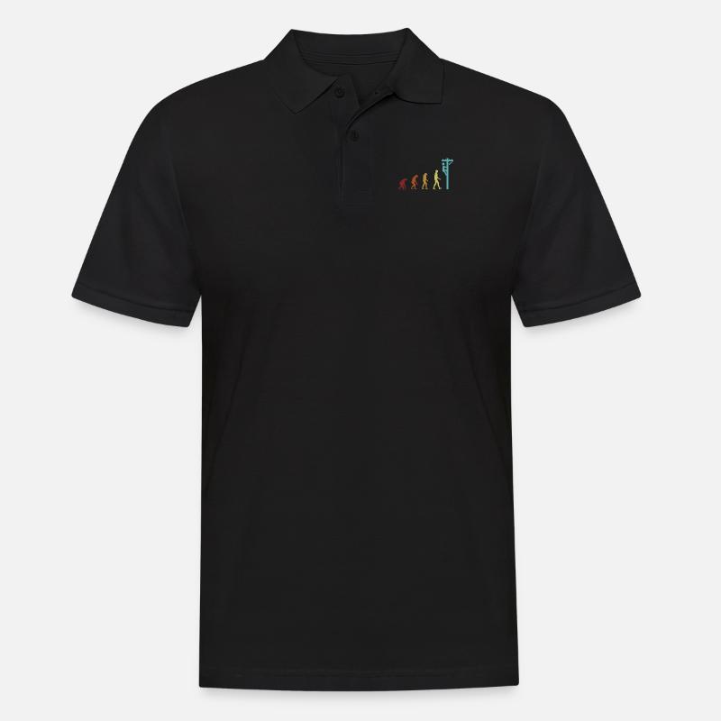 Electrician Evolution Electronics Technician Electrician - Men's Polo Shirt - black
