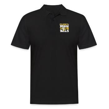 I'm Here To Break Your Balls Pool Table - Men's Polo Shirt - black - Front - Kai (181cm)