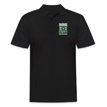 Warning May Start Talking About Billards Snooker - Männer Poloshirt - Schwarz - Vorne - Kai (181cm)