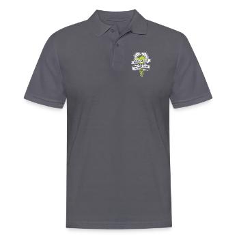 The Man The Myth The Tennis Legend Racket - Men's Polo Shirt - charcoal grey - Front - Nico (186cm)