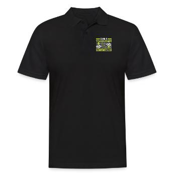 I Am A Tennis Coach Not A Target Tennisschläger - Männer Poloshirt - Schwarz - Vorne - Kai (181cm)