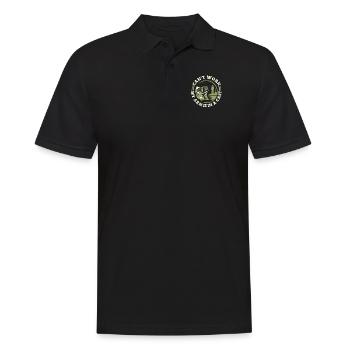 Je ne peux pas travailler mon bras est dans un plâtre Hochseeangler - Polo Homme - noir - Devant - Kai (181cm)