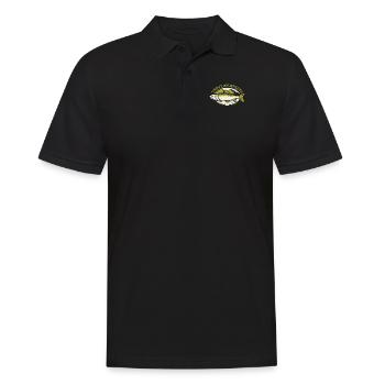 Truite, Chuchoteur, Pêcheur De Spin, Pêcheur En Haute Mer, Pêcheur - Polo Homme - noir - Devant - Kai (181cm)