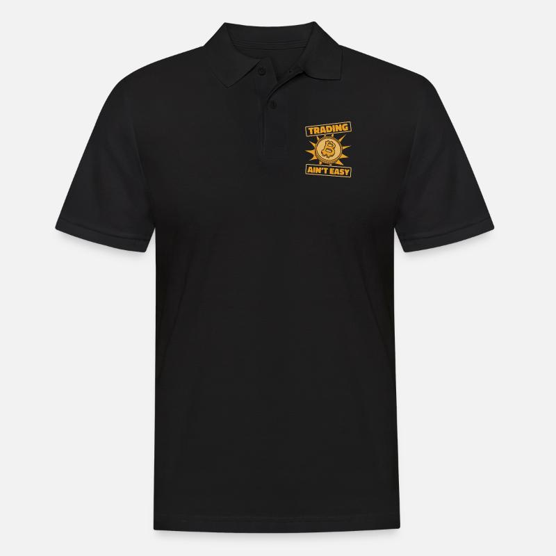 Trading Ain't Easy Blockchain Crypto - Männer Poloshirt - Schwarz