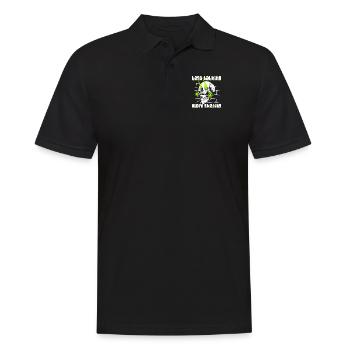 Less Talking More Skating Skatepark Skatergirl - Men's Polo Shirt - black - Front - Kai (181cm)