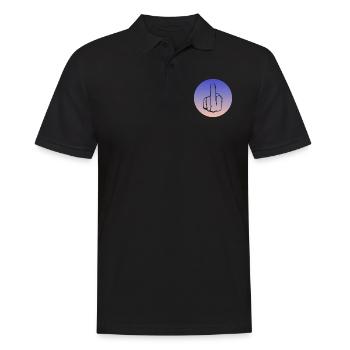Fuck, Fuck You, Fuck Off, Fucking, Mittelfinger - Männer Poloshirt - Schwarz - Vorne - Kai (181cm)
