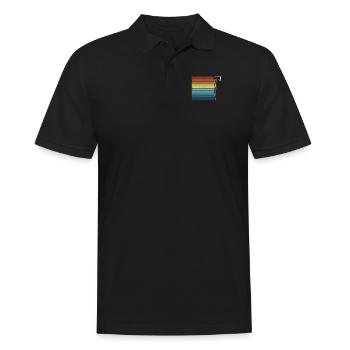 Retro-Axt-Wurf-Wettbewerbsspiel Profi - Männer Poloshirt - Schwarz - Vorne - Kai (181cm)
