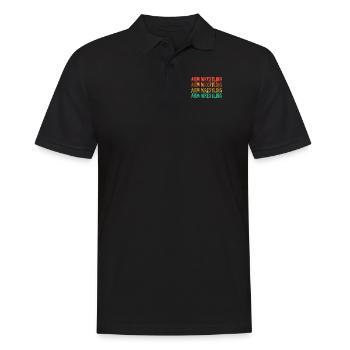 Retro Text Hand Wrestling Techniques Exercise Arm - Men's Polo Shirt - black - Front - Kai (181cm)