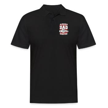 Bras de fer Papa Comme un papa régulier Exercice Bras - Polo Homme - noir - Devant - Kai (181cm)