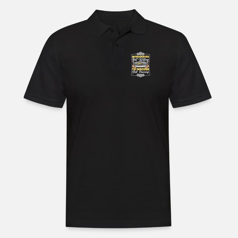 Introvertiert, aber bereit, über das Goldwaschen zu diskutieren - Männer Poloshirt - Schwarz