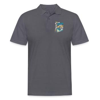 I Was Kicking Ass Broken Bone Broken Finger Bone - Men's Polo Shirt - charcoal grey - Front - Nico (186cm)