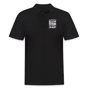 Leave Me Alone I'm Busy Koalabear Eucalyptus - Men's Polo Shirt - black - Front - Kai (181cm)