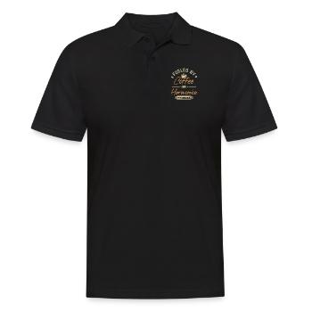 Alimenté par le café et l’harmonica Mouth Harp - Polo Homme - noir - Devant - Kai (181cm)