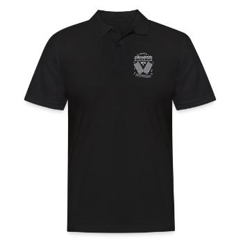 Ne sous-estimez jamais un vieil homme avec de l’harmonica - Polo Homme - noir - Devant - Kai (181cm)