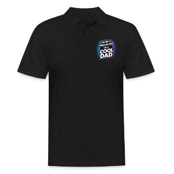 Papa cool disant que la fête des pères est le meilleur papa - Polo Homme - noir - Devant - Kai (181cm)