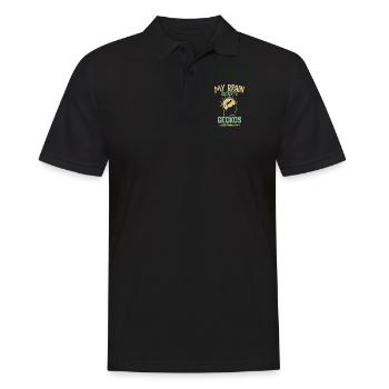 Mon cerveau est composé à 95% de Geckos Lézard Gekkota à crête - Polo Homme - noir - Devant - Kai (181cm)
