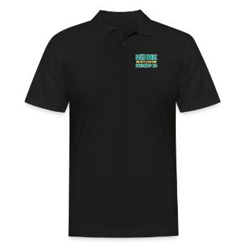 Zuhause ist, wo mein Gecko Schopfeidechsenleopard ist - Männer Poloshirt - Schwarz - Vorne - Kai (181cm)