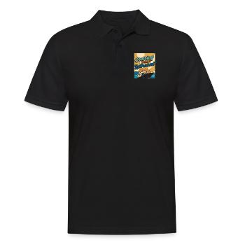 Cruising Through Retirement Cruise Ship Cruise - Men's Polo Shirt - black - Front - Kai (181cm)