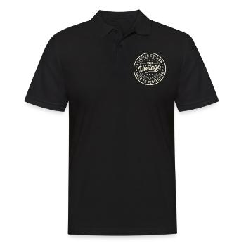 Jahrgang 1957 Geschenk 1957 Retro Geburtstag 1957 - Männer Poloshirt - Schwarz - Vorne - Kai (181cm)