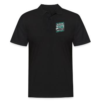 Old Truckers Never Die Trucker Legends Truckie - Men's Polo Shirt - black - Front - Kai (181cm)