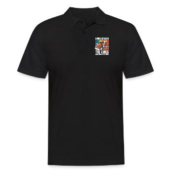 Leben zwischen den Zeilen Trucker Legends Lover - Männer Poloshirt - Schwarz - Vorne - Kai (181cm)