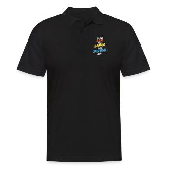 Alles Spaß und Spiele, bis Sie kursive Apraxie verwenden - Männer Poloshirt - Schwarz - Vorne - Kai (181cm)