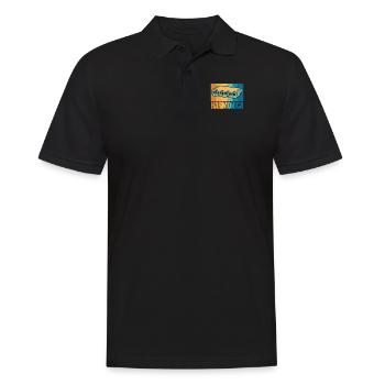 Retro Harmonica Harmonicist Mouth Harp Harmonist - Men's Polo Shirt - black - Front - Kai (181cm)