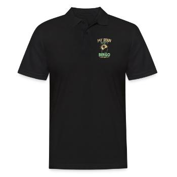 Mein Gehirn besteht zu 95% aus professionellen Bingo-Anrufer-Daubers - Männer Poloshirt - Schwarz - Vorne - Kai (181cm)