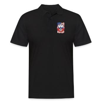 Biber Amerikanische Flagge Eurasischer Castor Canadensis - Männer Poloshirt - Schwarz - Vorne - Kai (181cm)