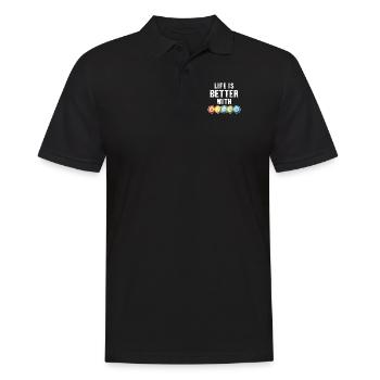 Life is Better with a Bingo Daubers Professional - Men's Polo Shirt - black - Front - Kai (181cm)
