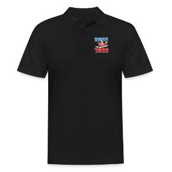 Von den Toss Spielbrettern Sitzsack - Männer Poloshirt - Schwarz - Vorne - Kai (181cm)