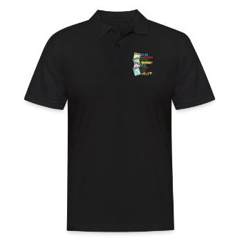 Wie kommt es, dass alle anderen Bingo Daubers Anrufer schreien? - Männer Poloshirt - Schwarz - Vorne - Kai (181cm)
