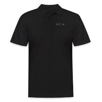 Völkerball Herzschlag Spiel Gefängnisball Teamspieler - Männer Poloshirt - Schwarz - Vorne - Kai (181cm)
