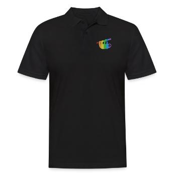 Sloths LGBT Rainbow Pilosa Folivora - Men's Polo Shirt - black - Front - Kai (181cm)
