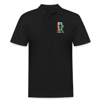 Retro Repair Inspector Technician Elevator - Men's Polo Shirt - black - Front - Kai (181cm)