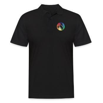 Retro Racing Supermotard Moto Motards Motocross - Polo Homme - noir - Devant - Kai (181cm)