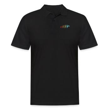 Motocross Evolution Supermoto Motorcycle Racing - Men's Polo Shirt - black - Front - Kai (181cm)