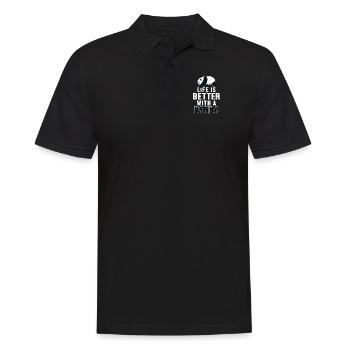 Life is Better with a Panda Panda Bear Friend - Men's Polo Shirt - black - Front - Kai (181cm)
