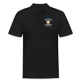 Ich dachte an Pandas Panda Bär Freund Riese - Männer Poloshirt - Schwarz - Vorne - Kai (181cm)