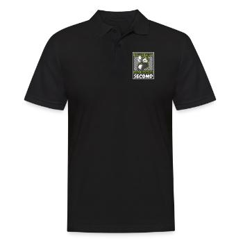 Coffee First World Domination Second Panda Bear - Men's Polo Shirt - black - Front - Kai (181cm)