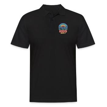 Legasthenie Alle coolen Kids haben es Legasthenie - Männer Poloshirt - Schwarz - Vorne - Kai (181cm)