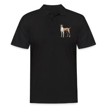 Greyhound Hund - Männer Poloshirt - Schwarz - Vorne - Kai (181cm)