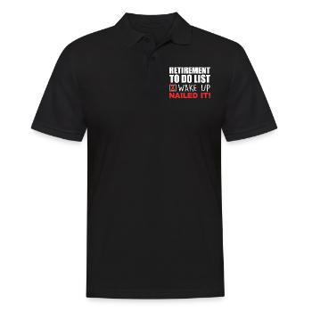Retirement Design For Men Women Retired People - Men's Polo Shirt - black - Front - Kai (181cm)