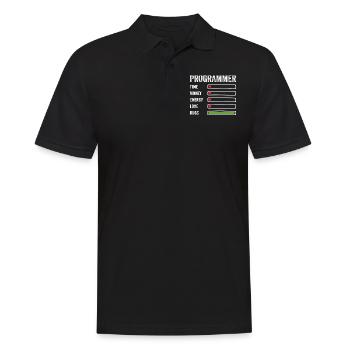 Entwickler Humor Programmierer Programmierer Programmierer - Männer Poloshirt - Schwarz - Vorne - Kai (181cm)