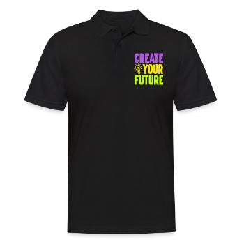 Create Your Future Light Bulb - Men's Polo Shirt - black - Front - Kai (181cm)