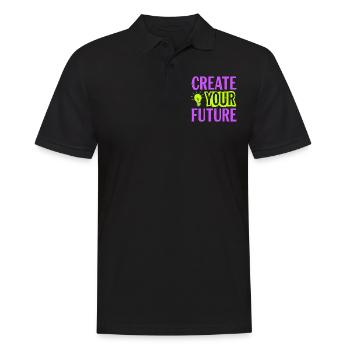 Create Your Future Light Bulb - Men's Polo Shirt - black - Front - Kai (181cm)