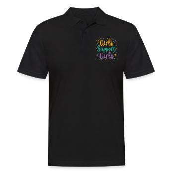 Filles Soutien Filles Déclaration Amitié - Polo Homme - noir - Devant - Kai (181cm)
