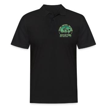 1951 Geburtstag geboren im Jahr 1951 Retro Vintage - Männer Poloshirt - Schwarz - Vorne - Kai (181cm)